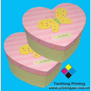 Heart Shaped Cardboard Paper Gift Box (OEM-BX010)